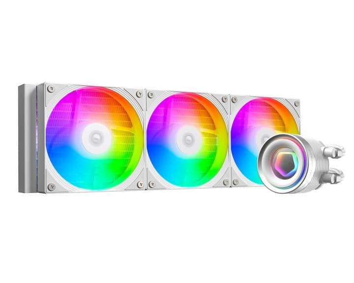 СВО ID-COOLING FX360 INF WHITE LGA1700/1200/115X/AM4/AM5 (TDP 350W, ARGB FAN and PUMP, PWM, TRIPLE FAN 120mm, белый) RE