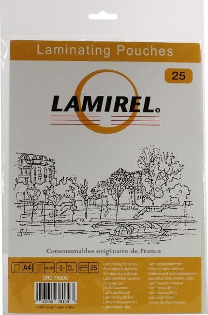 Lamirel <CRC78800> пакеты для ламинирования (A4, 75мкм, уп. 25 шт)