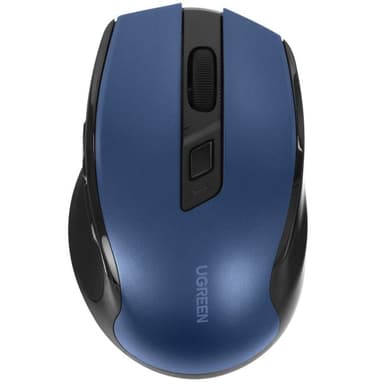 Беспроводная мышьUGREEN MU006 (25753) Ergonomic Wireless Mouse 2.4G 4000DPI Silence Design 2.4 GHz&BT. Цвет: синий