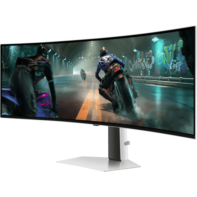LS49DG910SIXCI Монитор Samsung 49" Odyssey OLED G9 S49DG910SIXCI серебристый OLED LED 32:9 HDMI полуматовая HAS 250cd