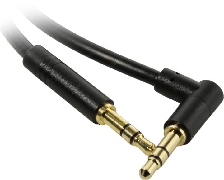 Vention <BAKBD-T> Кабель Jack3.5-M --> Jack3.5-M 0.5м Г-образный коннектор