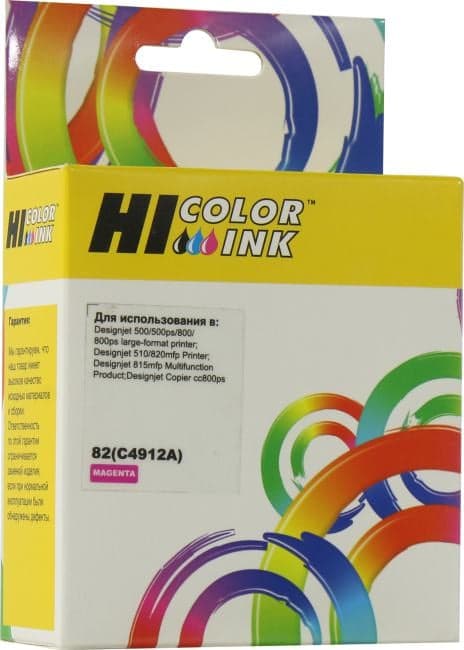 Картридж Hi-Color C4912A (№82) Magenta для HP DesignJet 500/500PS/510/800/800ps/815mfp/820mfp