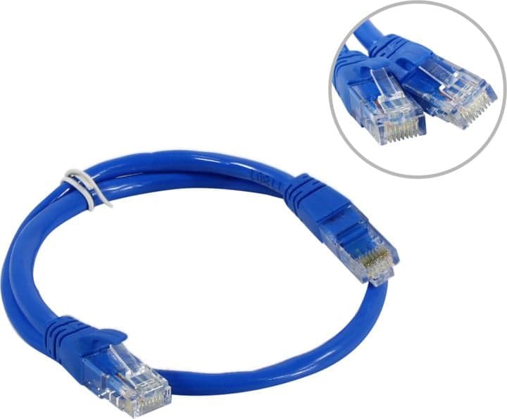 ExeGate <UTP-RJ45-RJ45-C6-0.5M-BL> Patch Cord UTP кат.6, 0.5м,синий <EX282024RUS>