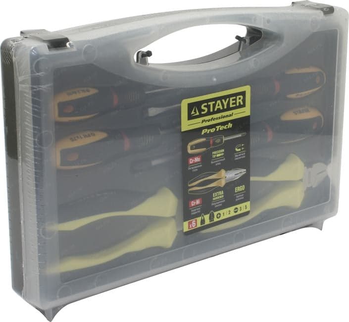 STAYER <2202-H6> Набор инструментов (6 предметов)