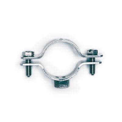 Хомут стальной DKC 6040-P34 3/4" (25-30 мм), с приварной гайкой М8, оцинкованный, "Cosmec" (уп/100 шт)