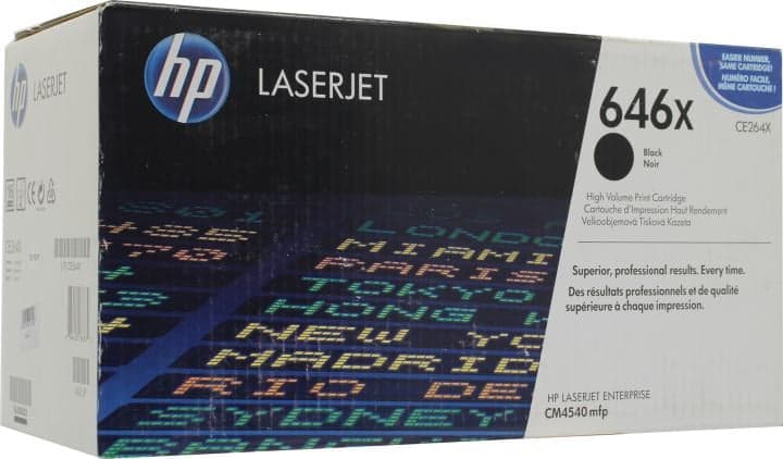 Картридж HP CE264X (№646X) Black для LaserJet Enterprise CM4540mfp (повышенной ёмкости)