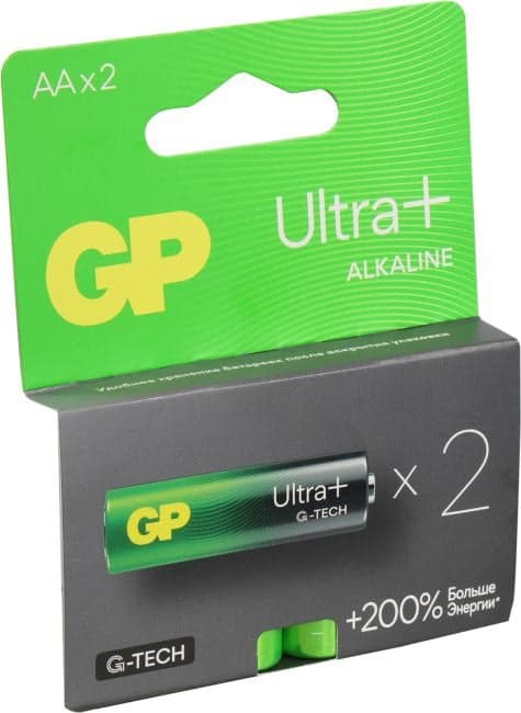 GP Ultra+ 15AUPA21-2CRSB2 (LR6) Size AA, щелочной (alkaline) <уп. 2 шт>