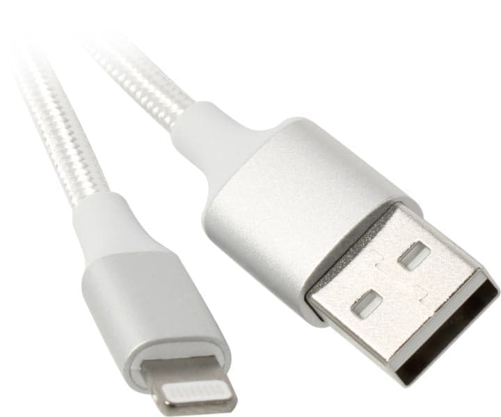 UGREEN US199 Silver <60162> Кабель USB 2.0 AM ->Lightning 1.5м