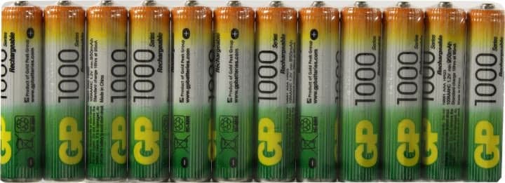 Аккумулятор GP 100AAAHC-B12/100AAAHCRGY-B12 (1.2V, 950mAh) NiMh, Size "AAA" <уп. 12 шт>