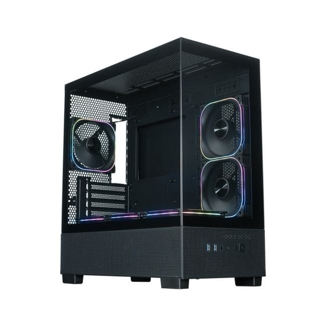 Q500M-6FG12A-C10-UC Корпус XASTRA Q500M 6ARGB-FG-C10-UC Black mATX/Aquarium/Screewless/ 6x120mm ARGB PWM FG fans/Argb+P