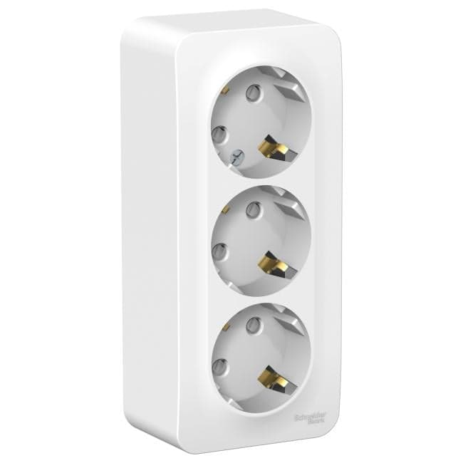 Schneider Electric BLNRA011311 BLANCA О/У РОЗЕТКА 3-я с заземлением со шторками ИЗОЛ.ПЛ.,16А, 250В, БЕЛЫЙ