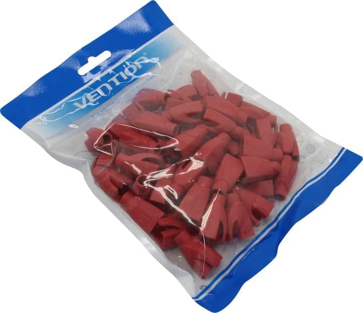 Vention <IODR0-50> Колпачок изолирующий для коннектора RJ-45 (уп-ка 50 шт, красный)
