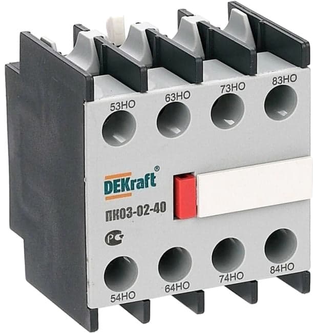Контакт DEKraft 24103DEK дополнительный 4НО лицевой установки ПК-03