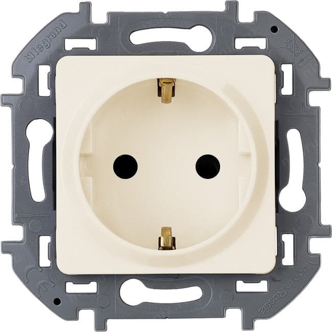 Legrand 673721 Розетка 2К+З немецкий стандарт 16 А 250 В~ INSPIRIA слоновая кость