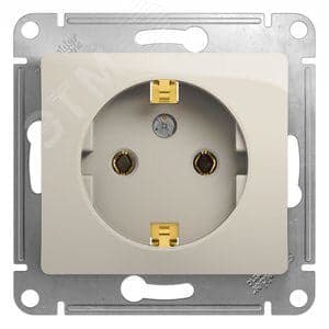 Розетка с/з GSL000943 Schneider Electric Glossa Молочный