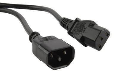 Hyperline PWC-IEC13-IEC14-1.0-BK Кабель питания монитор-компьютер IEC 320 C13 - IEC 320 C14 (3x0.75), 10A, прямая вилка