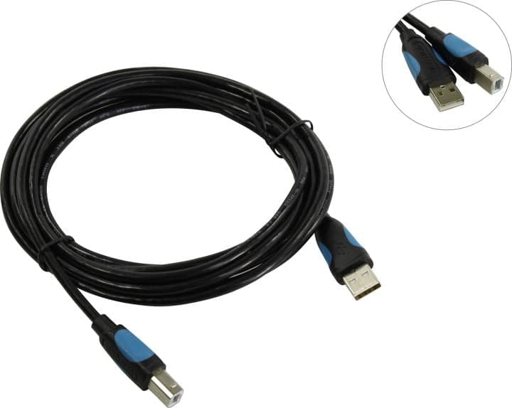 Vention <VAS-A16-B300> Кабель USB 2.0 A-->B 3м