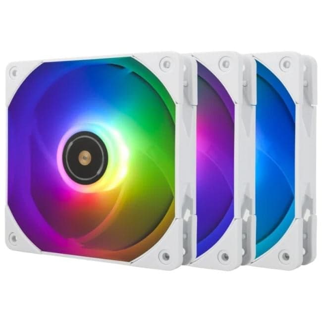 TL-E12W-Sx3 Вентилятор Thermalright TL-E12W-S x3, 120x120x25.6 мм, 1850 об/мин, 28 дБА, PWM, ARGB, 3 шт в упаковке
