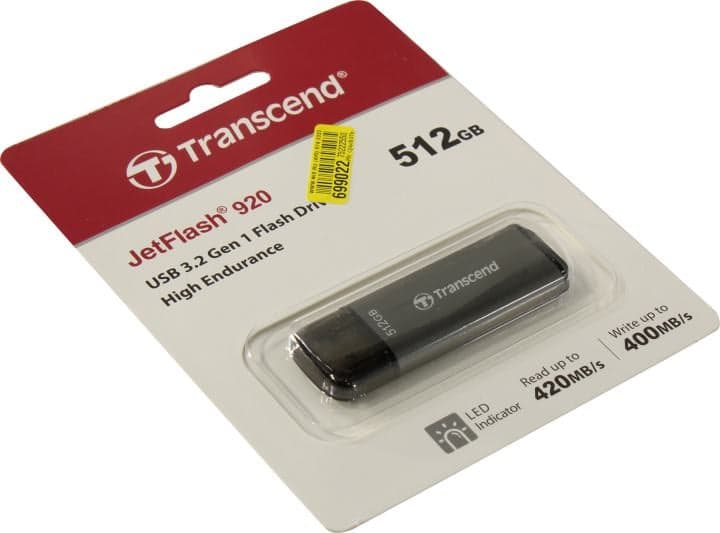 Transcend <TS512GJF920> JetFlash 920 USB3.2 Flash Drive 512Gb (RTL)