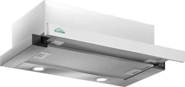 Кухонная вытяжка Интегра GLASS 45Н-400-В2Д нерж/стекло белое ELIKOR