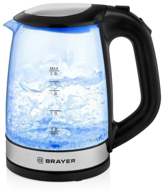 BRAYER <BR1040BK> Электрочайник (2 л, 2200 Вт)