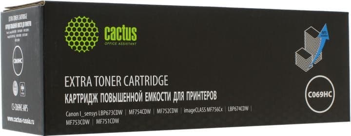 Картридж Cactus CS-C069HC-MPS Cyan для Canon i-SENSYS MF752/MF754