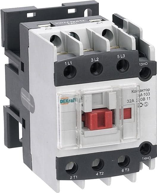 Контактор DEKraft 22122DEK КМ-103 32А 110В АС3 1НО+1НЗ