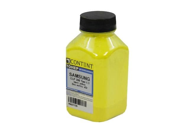 Тонер Content Yellow для Samsung CLP-300, Тип 1.1, 45 г