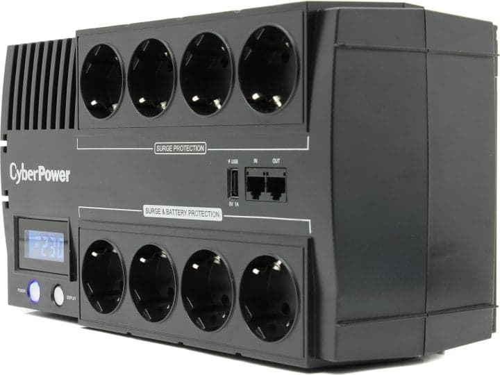 UPS 1000VA CyberPower BRICs LCD <BR1000ELCD> защита телефонной линии/RJ45,USB,+USB для зарядки мобильных устройств