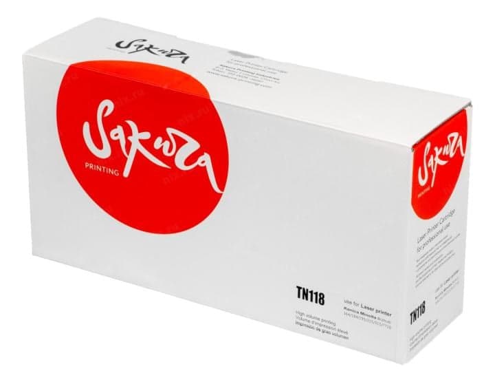 SAKMTN-118 Тонер-туба SAKURA KMTN-118 (A3VW050) для Konica Minolta, черный, 12000 к.