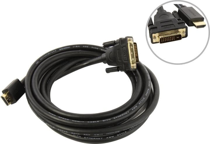 UGREEN HD106 <10136> Кабель HDMI to DVI-D (19M -25M) 3м