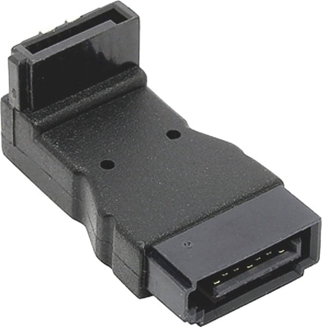 Espada <ESA-V90ML180FAD> Переходник SATA M -> SATA F, Г-образный коннектор, с фиксатором
