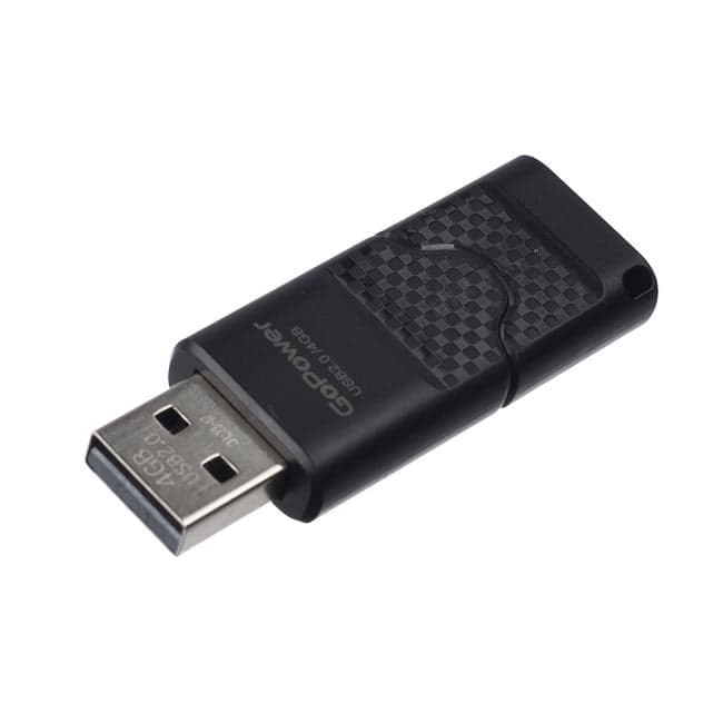 GoPower 00-00025961 Флеш-накопитель/ Флеш-накопитель GoPower SLIDER 4GB USB2.0 пластик черный матовый (1/50/1000)
