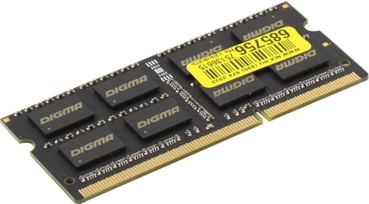 Digma <DGMAS31600008D> DDR3 SODIMM 8Gb <PC3-12800> CL11 (for NoteBook)