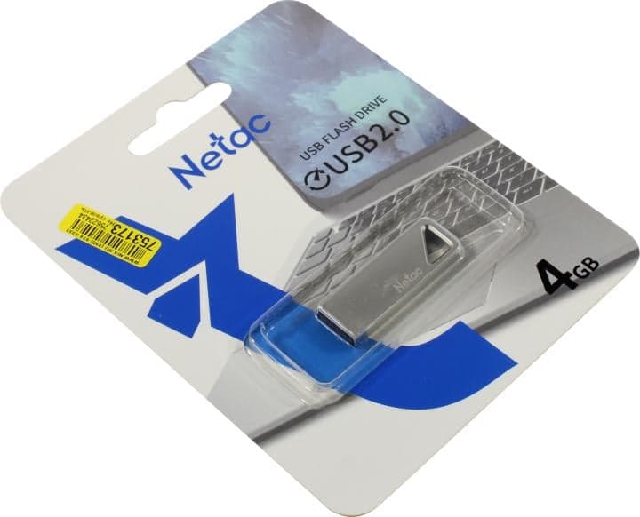 Netac <NT03U326N-004G-20PN> USB2.0 Flash Drive 4Gb (RTL)
