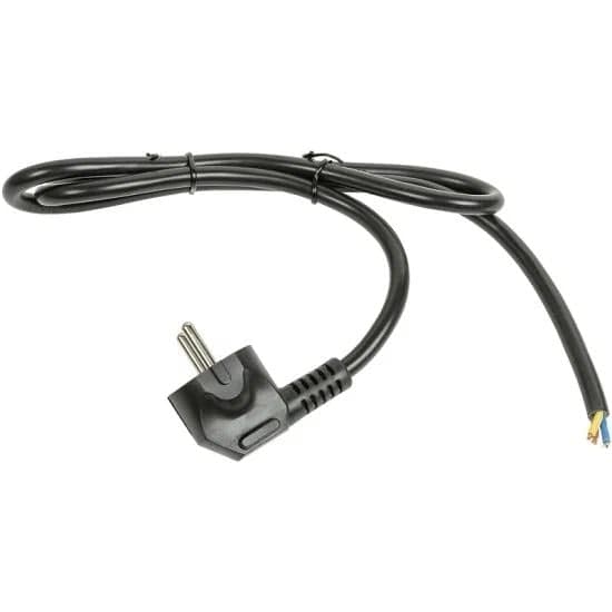 Кабель питания Filum FL-PC-SH90-C2-1.0-BK ПВС-ВП 3x1.5 CEE 7/7(Schuko) угловая - свободный конец, 220/250В, 16А, чёрный
