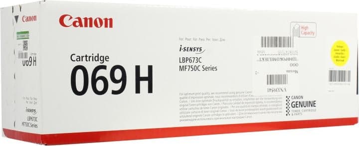 Тонер-картридж Canon 069 H Yellow для LBP673C/MF750C серии