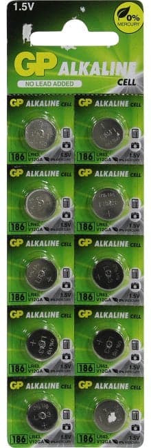 GP 186/LR43-10 (щелочной (alkaline), 1.5V) <уп. 10 шт>