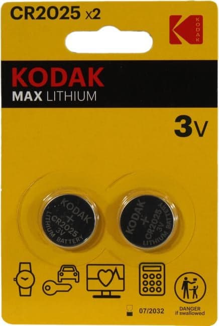 Kodak MAX <CAT30417670-RU1> (CR2025, Li, 3V) <уп. 2 шт>