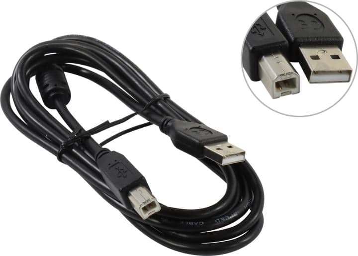 Cablexpert <CCF-USB2-AMBM-6> Кабель USB 2.0 A-->B 1.8м 1 фильтр