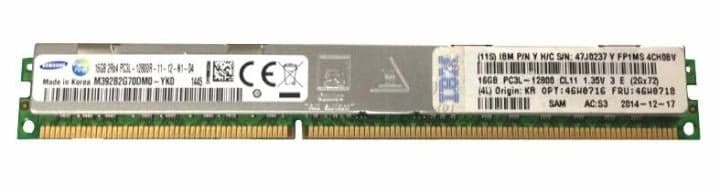 Оперативная память Lenovo, DDR3L, 16GB (1x16 GB), 1600 MHz, CL11, ECC, RDIMM, Low Profile