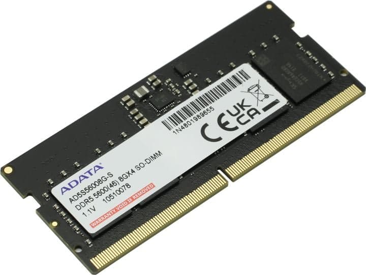 ADATA <AD5S56008G-S> DDR5 SODIMM 8Gb <PC5-44800> CL46 (for NoteBook)