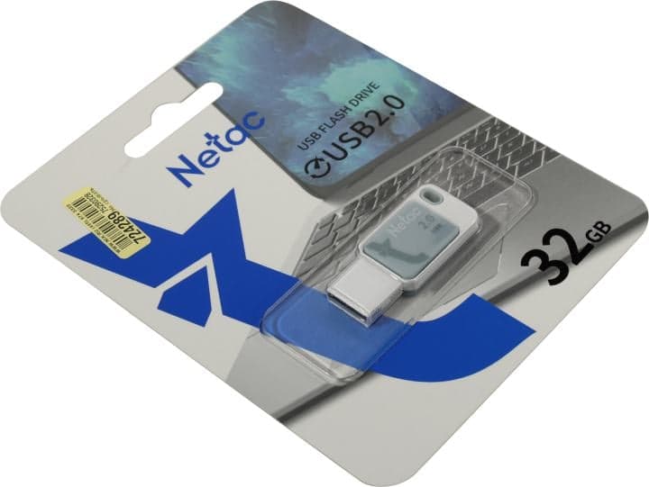 Netac <NT03UA31N-032G-20BL> USB2.0 Flash Drive 32Gb (RTL)