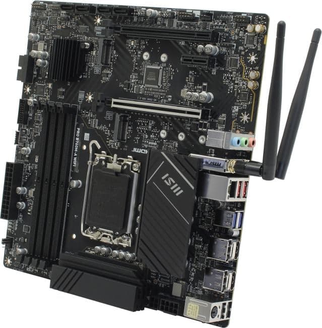MSI PRO B760M-A WIFI (RTL) LGA1700 <B760> 2xPCI-E 2xHDMI+2xDP 2.5GbLAN+WiFi+BT SATA MicroATX 4DDR5