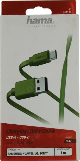 Hama <187231> Кабель USB2.0 AM-->USB-C 1м