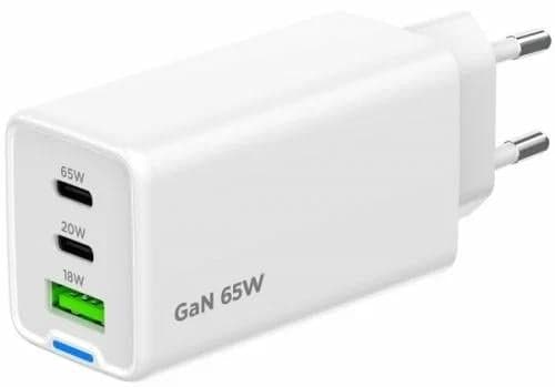 MP3A-PC-65 Зарядное устройство Cablexpert MP3A-PC-65, 65Вт GaN, 3.25A, QC4.0/PD, 2xType-C, 1xUSB, белый, коробка