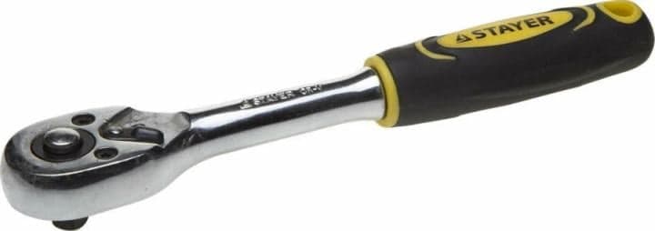 STAYER 1/4", 45 зубцов, трещотка для торцовых головок, Professional (27786-1/4)