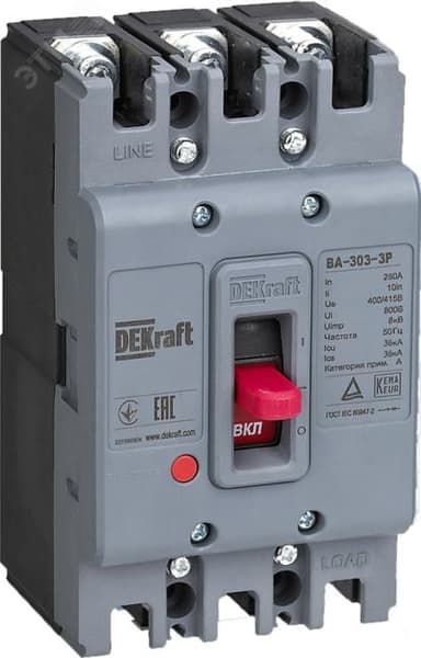 DEKraft 22752DEK Силовой авт. выкл. 3P 160А 36кА ВА-303
