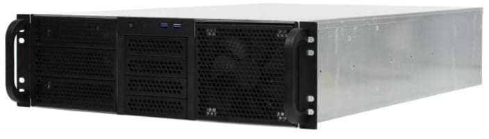 RE306-D3H8-C-48 Корпус 3U ,3x5.25+8HDD,черный,без БП(PS/2,mini-redundant,2U-redundant),глубина 480мм,MB CEB 12"x10.5",4