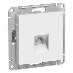 Механизм розетки телефонной 1-м СП AtlasDesign RJ11 белый